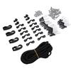Kayak Deck Rigging Kit with Deck Loops Tie Down Pad Eyes Bungee Cord J Hooks Screws Rivets for Canoes Boat