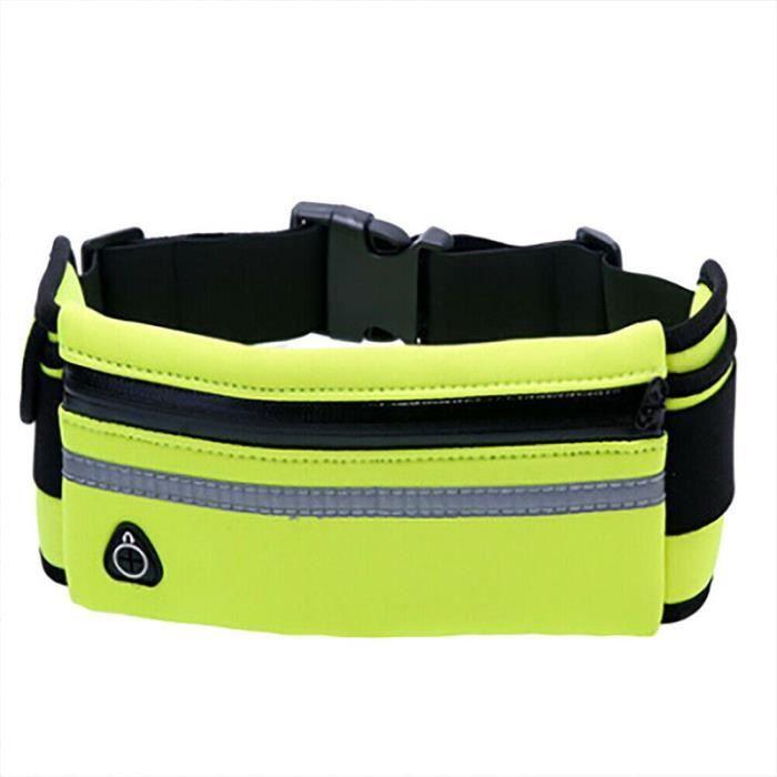 Sport Banana Belt - SHOP-STORY - Yellow - Waterproof - Earphone Outlet - Zippered Pocket