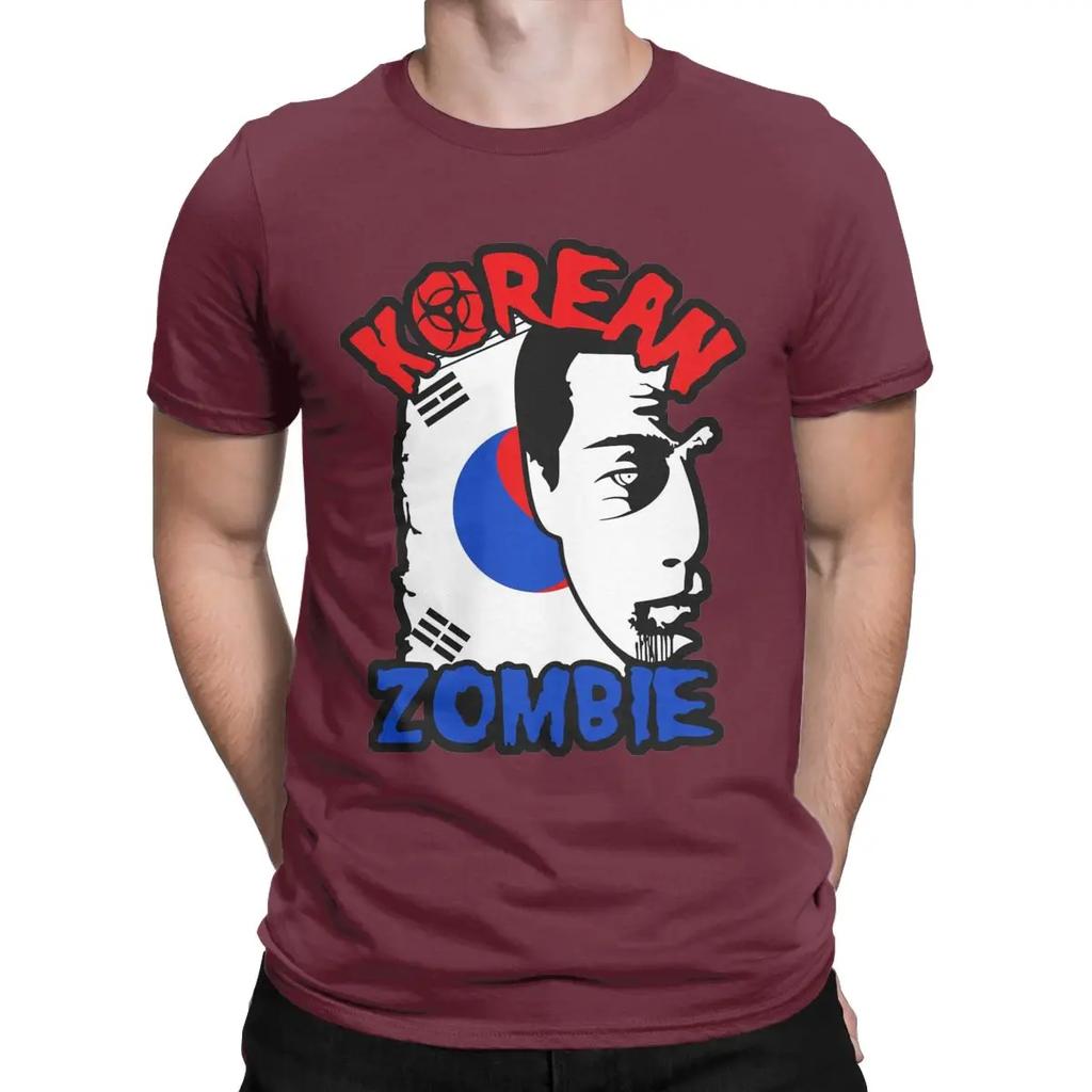 Men T-Shirt Korean Zombie Chan Sung Jung Vintage Cotton Tee Shirt Short Sleeve UFC T Shirt O Neck Clothing 4XL