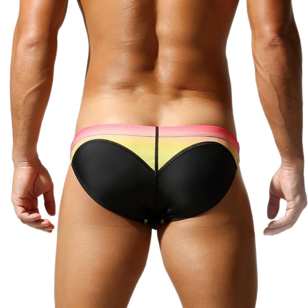 Pantaloncini da uomo Seobean a vita bassa, blocchi di colore, allacciatura, ad asciugatura rapida