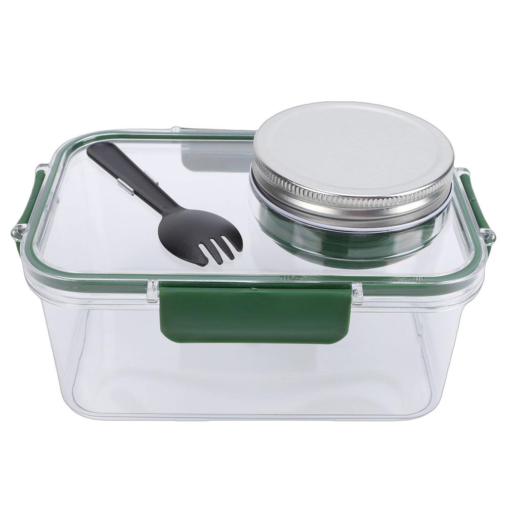 Salad Container with Dressing Compartment ABS Reusable Leakproof Portable Salad Lunch Box Food Storage Container for School  