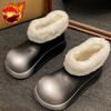 Cute Round Toe Platform Color Blocking Ladies Shoes Sale Designer Luxury Winter 2025 Novelty Fashion Plush Women's Snow Boots