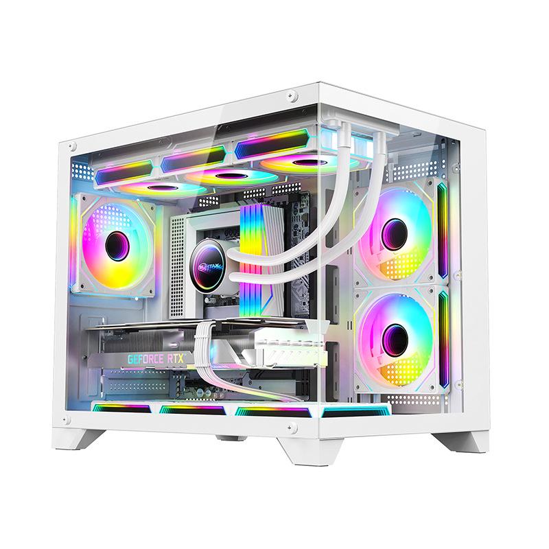 Panoramic Sea View 360 Water-Cooled Gaming Computer Case, M-ATX