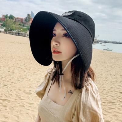 Big Brim Sun Protection Cap Fashionable Women Hat Breathable UV Protection Beach Sunhats Outdoors Bucket Hat Beach Sunhats