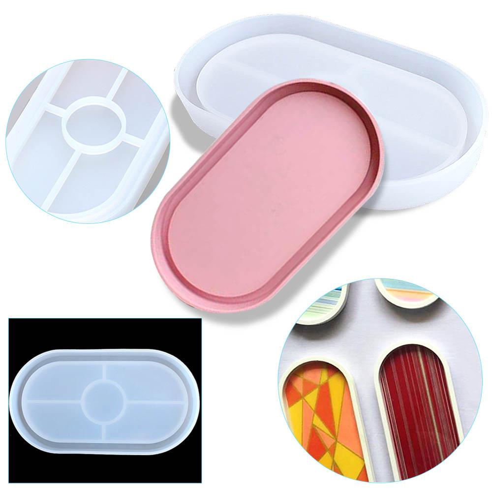 New Oval Mold Coaster Mold Flexible Silicone Tray Mold Ashtray Epoxy Resin Casting Mold Plaster Mold DIY Jewelry Tool