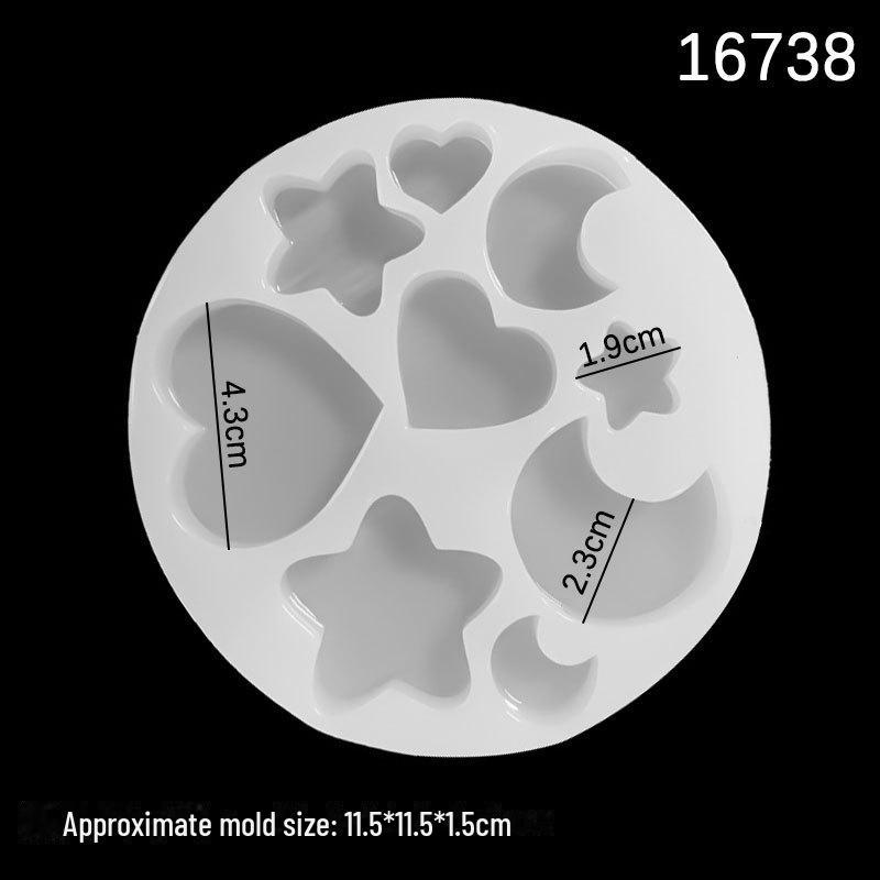 

Силиконовая форма для ключей в виде пятиконечной звезды и луны для украшения ручной работы