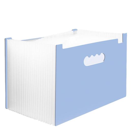 Harmoniková složka na soubory s 25 kapsami Vodotěsný rozšiřitelný organizér dokumentů s barevnými štítky na výšku