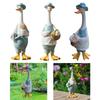 Resin Duck Statue Lifelike Animal Figurine Garden Decoration Accessories for Balcony Yard Landscape