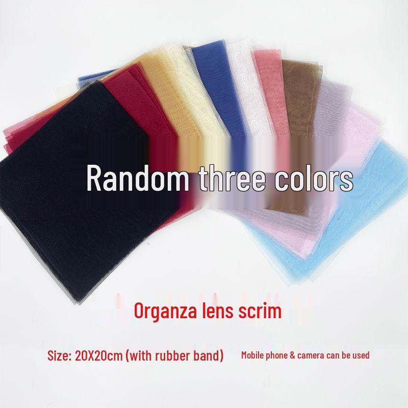 Organza Lens Veil: Soft Light Photography Yarn Filter in Black & White Fabric
