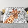 Watercolor Giraffe Personalized Gift An Ultra-Soft Micro Fleece Blanket