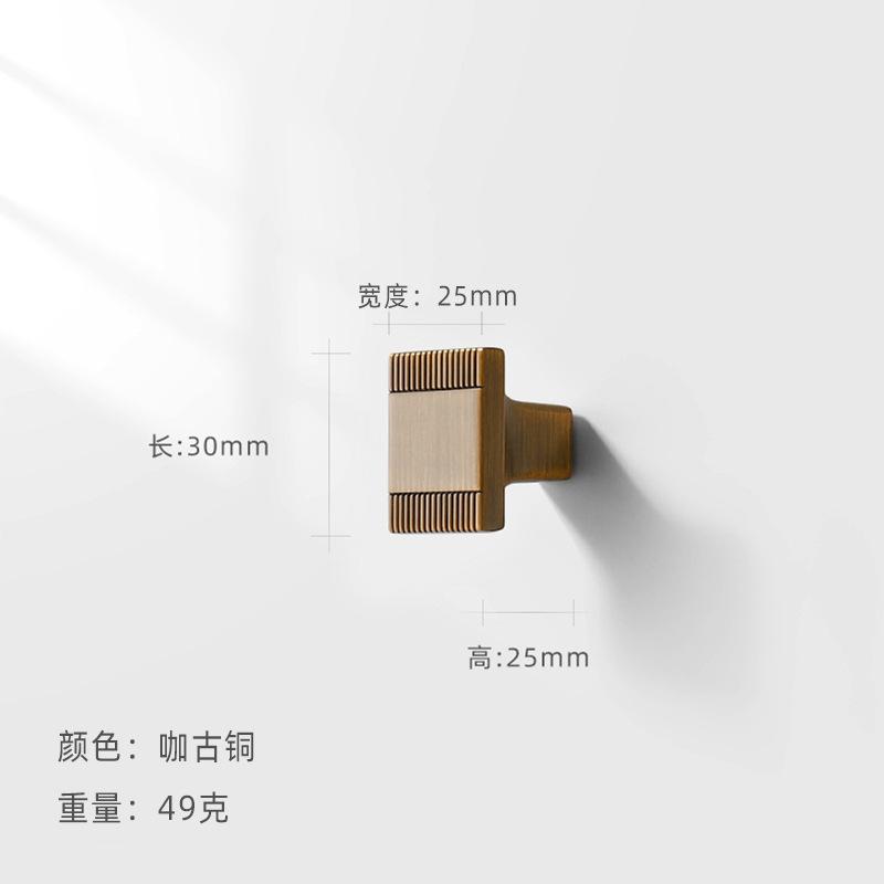 WV Chinese Kitchen Furniture Handles Modern Cupboard Dressers Brass Gold Cabinet Door Handles Closet Drawer Knobs Hardware