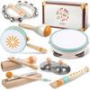 Toddlers Musical Instruments-Baby Montessori Wooden Musical Toys for Toddlers 1-3 Year Old,Kids Percussion Instruments Birthday Gift for 1-3-5+