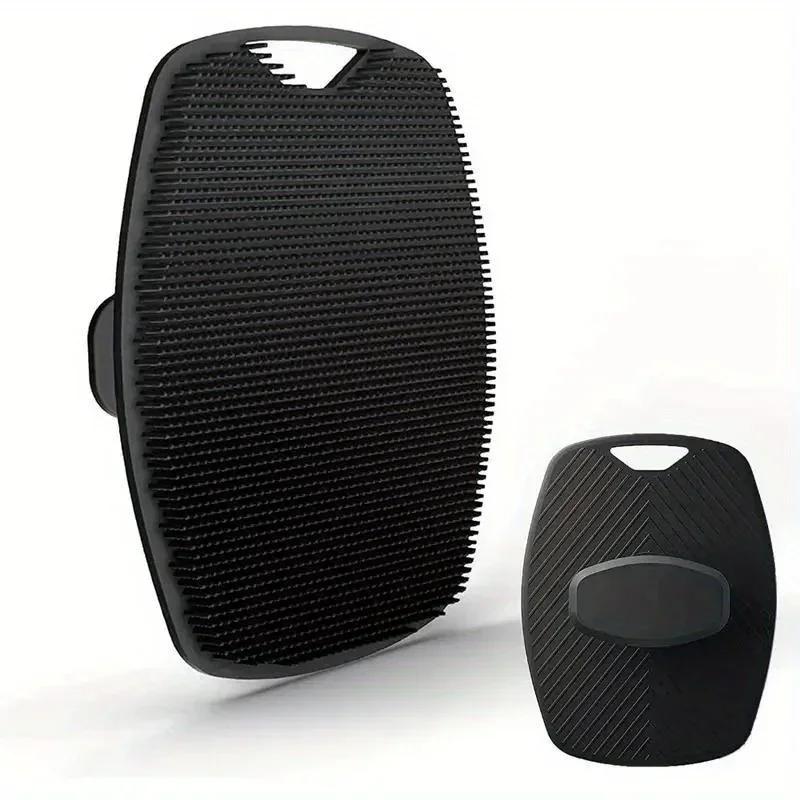 

Exfoliating Silicone Bath Brush Portable Massage Bath Brush Body Scrubber Shower Gel Skin Washing Massage Brush Gadget Bathroom чорний