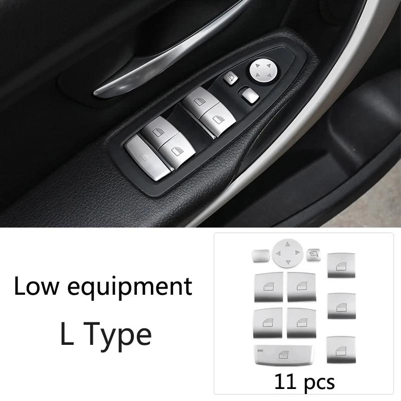 Chrome Door Window Glass Lifter Switch Button Cover Trim Decal Car Styling For BMW 1 3 4 Series F20 F21 F22 F23 F30 F31 F34 F36