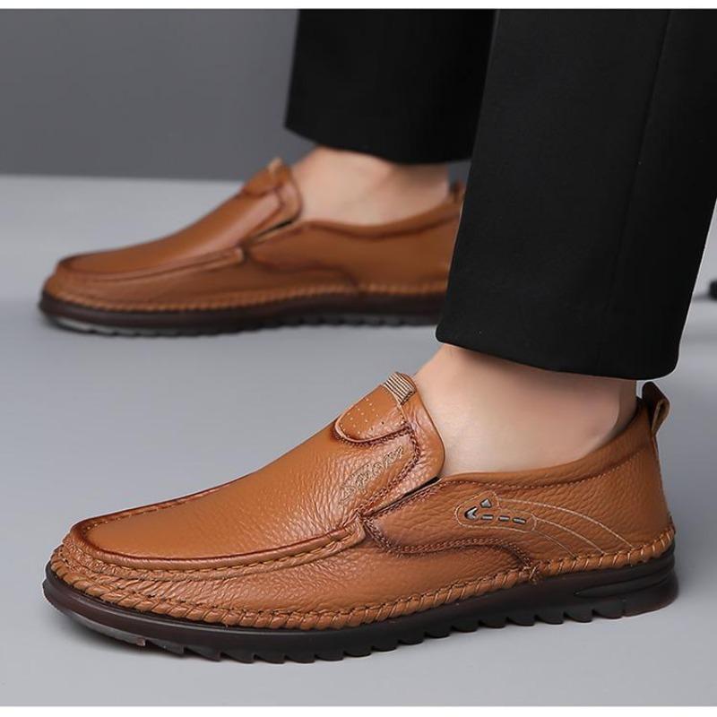 Herren Sommer Business Casual Atmungsaktiv Rutschfest Outdoor Oxford Schuhe mit Weicher Sohle Slipper Herrenschuhe