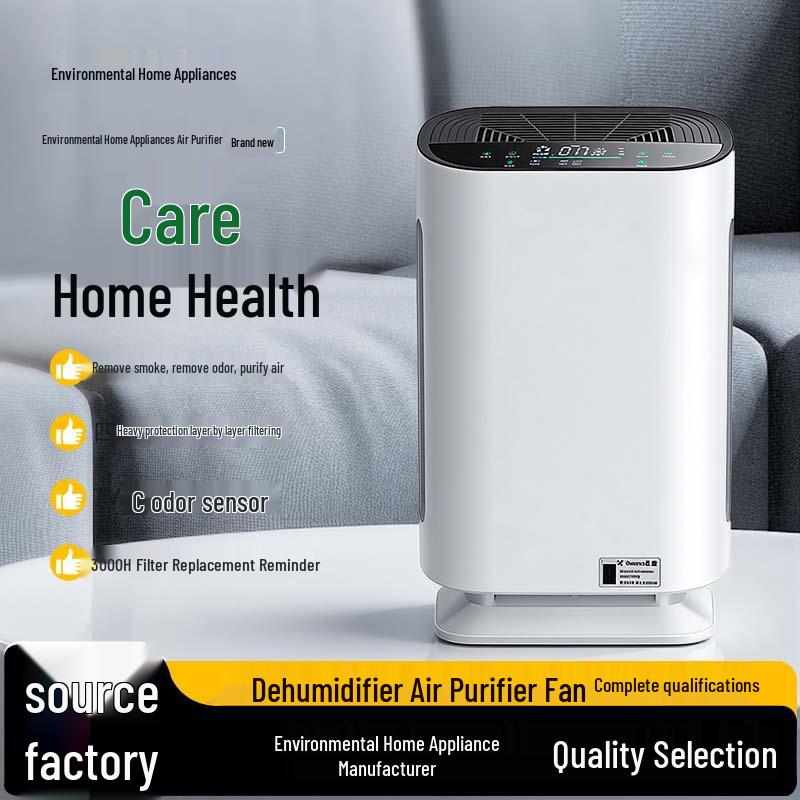 Home Air Purifier: Odor, Dust, Pet Hair, Smoke & Formaldehyde Removal with Negative Ions