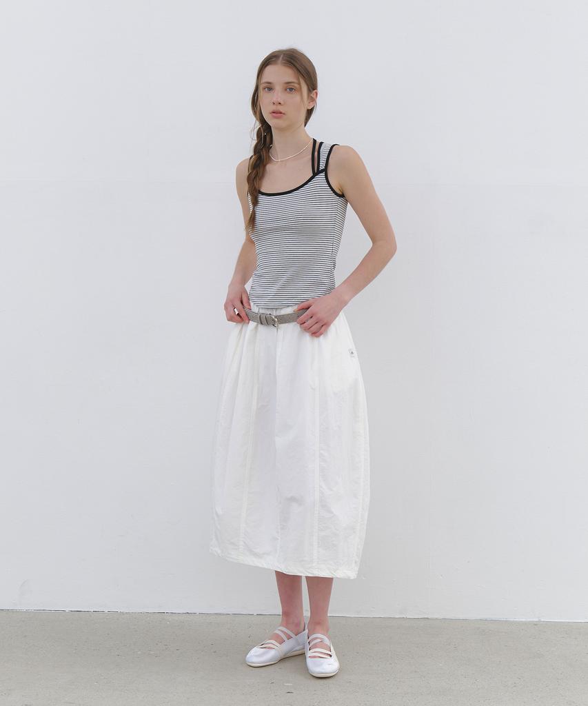 Cluny Tulip Volume Long Skirt - White