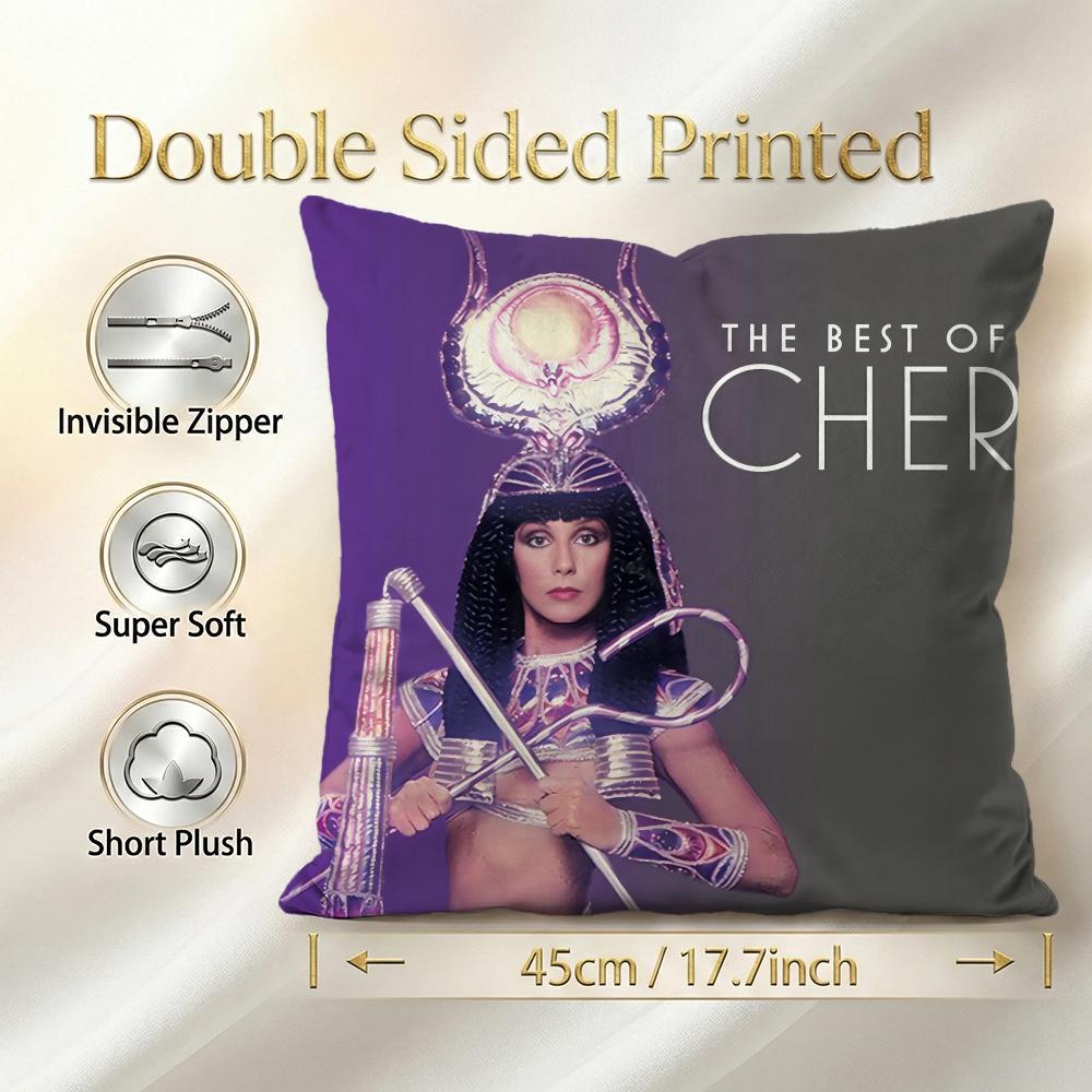 Singer Cher Cushion Cover 1Pcs Decorative Covers Soft Cushion Case For Sofa Couch Decor 40X40 45X45 Pillowcases