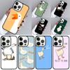 Funny Cartoon Duck Phone Case For iPhone 17 Air 16 16e 15 13 14 Pro Max 11 12 Plus 2022 MAX Shell Cover Coque