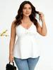 2026 Elegant Plus Size V-neck Summer Dress with Adjustable Straps - European and American Style