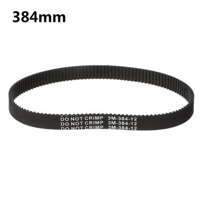 Correia dentada preta 3m 384 12 HTD, correia de transmissão para scooter elétrica, faixa de borracha