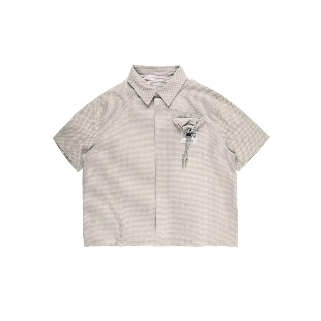 The World Packable Seersucker Half Shirts Ivory