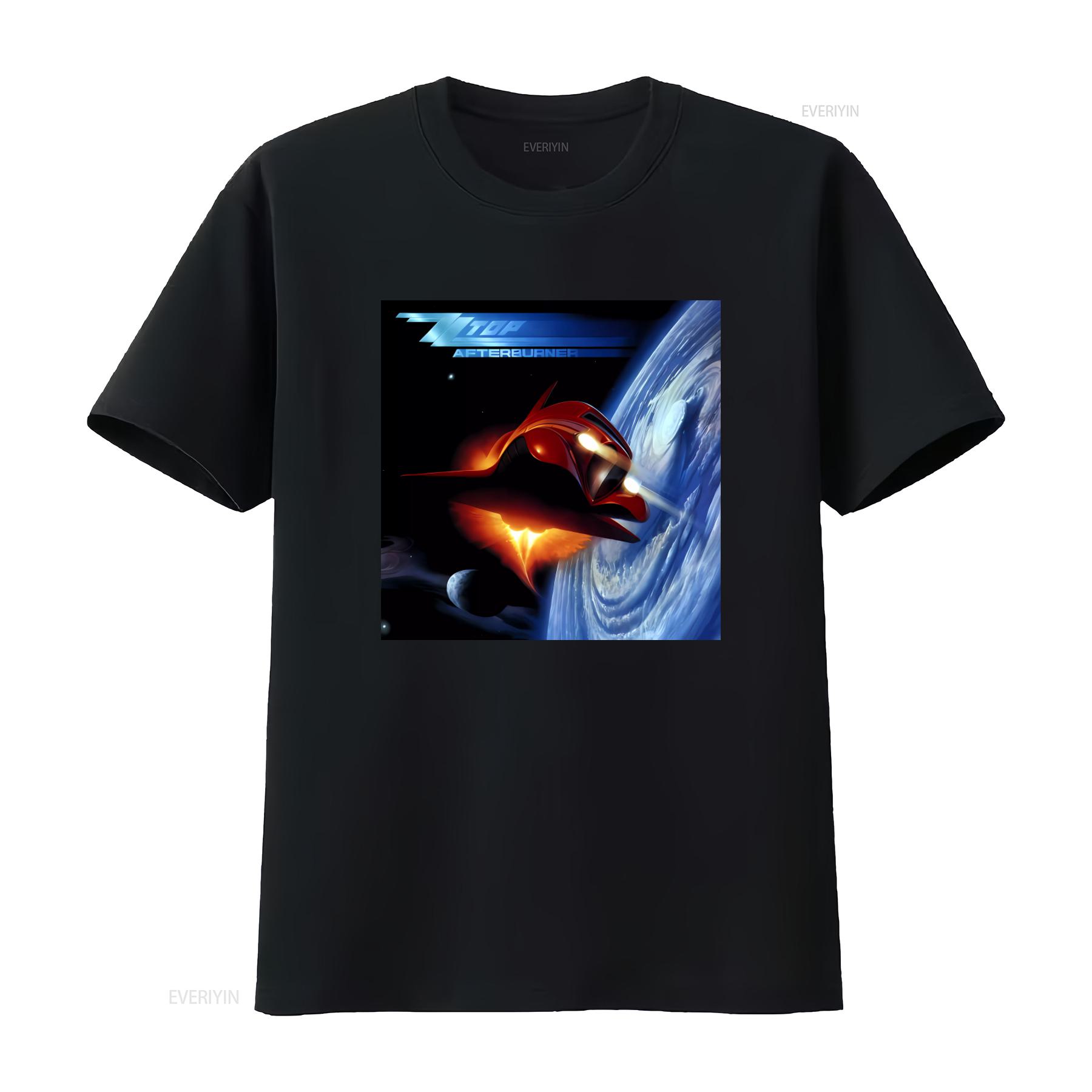 

1986 ZZ Top Afterburner Concert T Shirt Remake 2 Sided Space Theme Print High Quality Fabric TE7901 vintage Washed Slightly 4XL