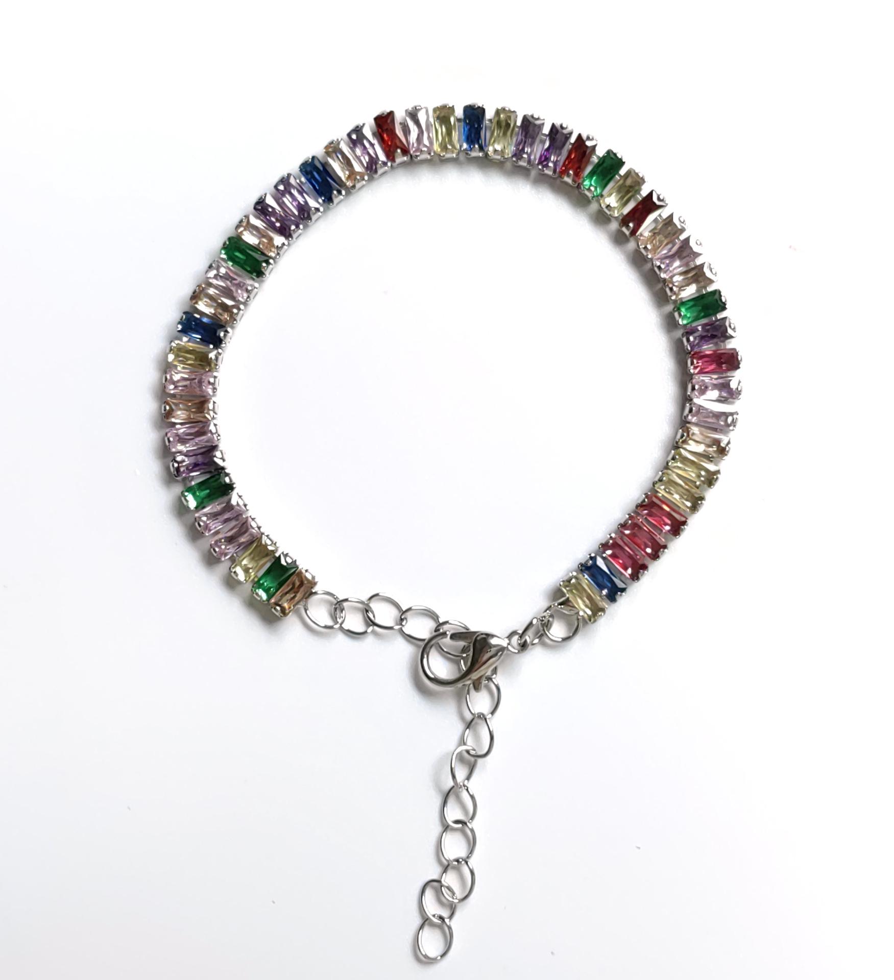 Crystal Cubic Zirconia Rhinestone Bracelet - Fresh, Stylish, Inlaid Diamond Design