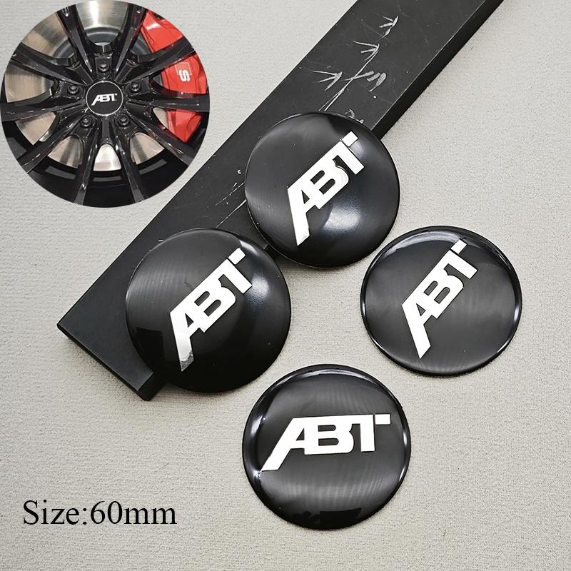 4pcs 56mm 60mm 65mm Logo ABT Car Wheel Center Cover Hub Caps Badge Sticker Decals For Audi S RS SQ Etc Series Auto Accessories