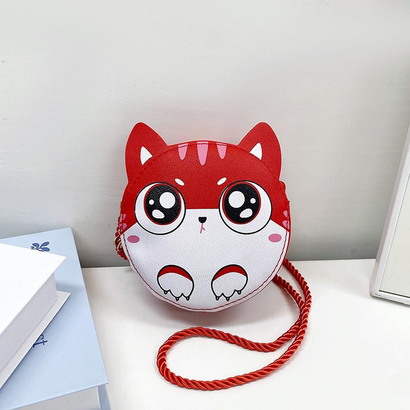 Cute Design Kitty Pu Shoulder Bag For Toddler Girls Stylish And Durable Accessory Everyday