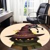 1pc Witch Cat Office Round Area Rug, Indoor Mat Suitable ForOffice, Under Office Chairs Bedroom Living Room Home Decor, Room Deco q031
