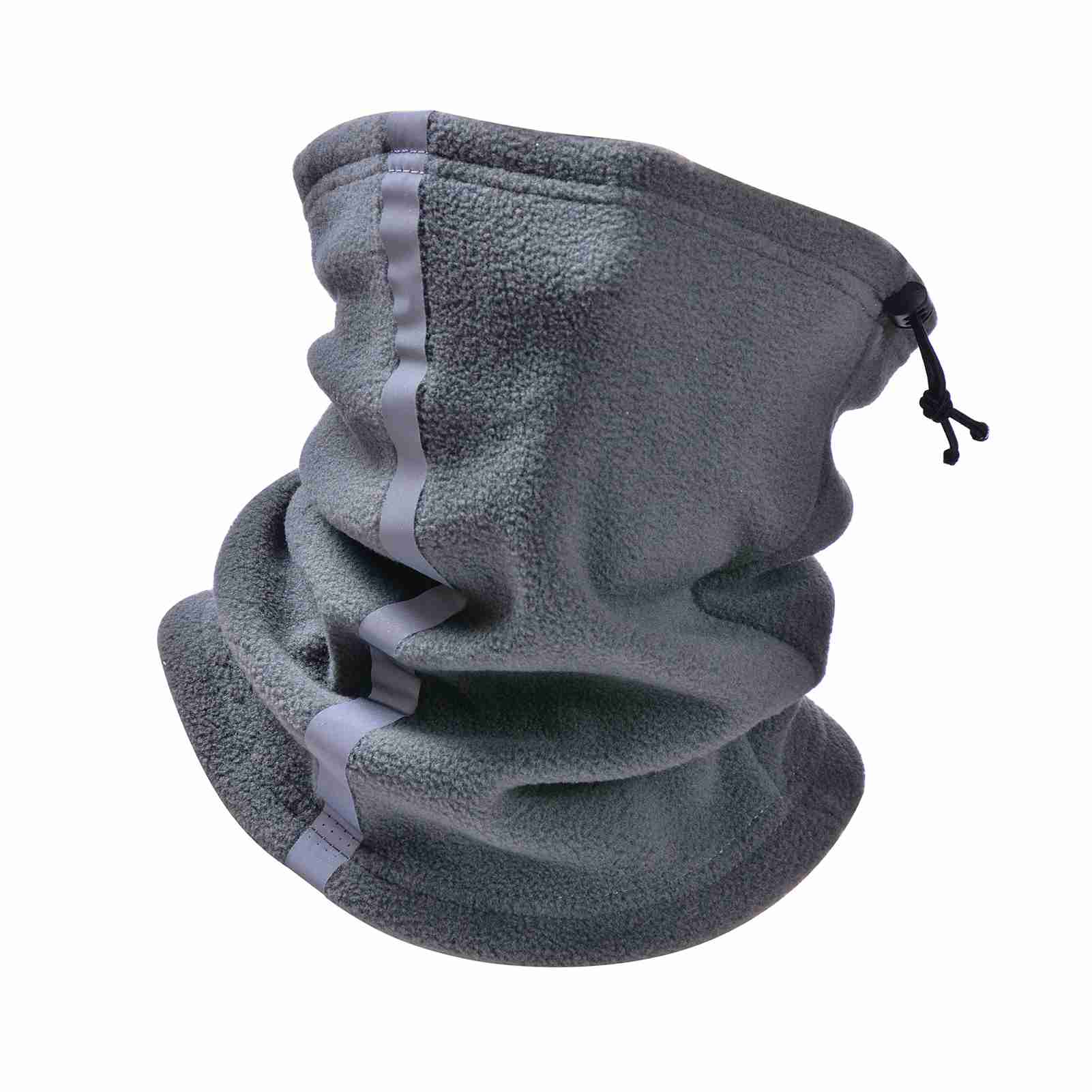 

Регулируемый флисовый гейтер для шеи, теплый, светоотражающий, безопасный, для лица, зимний, теплый, спортивный шарф для улицы для мужчин и женщин темно-серого