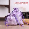 5Pcs Drawstring Pocket Chinese Style Pocket Jewelry Gift Wedding Candy Packaging Bag  Storage Bag Reusable Pouches