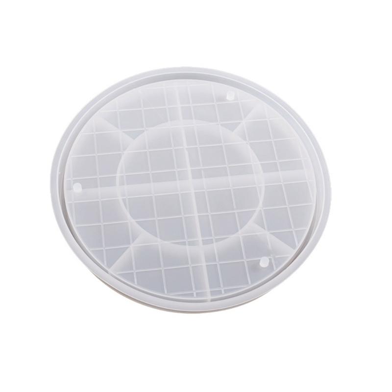 2 Tier Resin Tray Molds Round/Moon Epoxy Resin Casting Mold for DIY Makeup Tools Trinkets Jewelry Storage Box Making