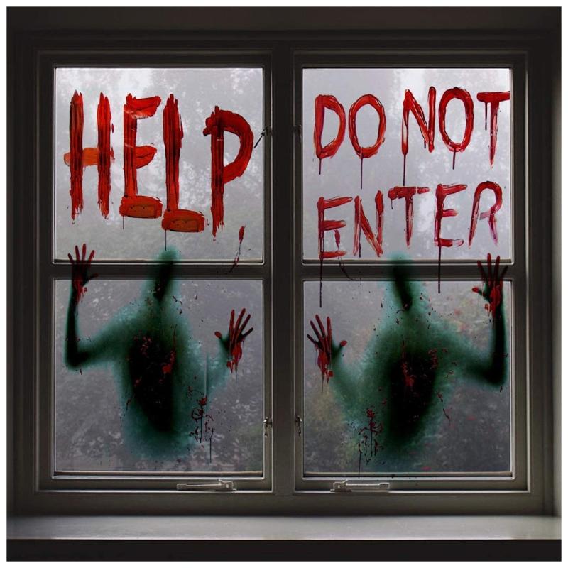 Creative Halloween Window Stickers PVC Decals Scary Automobile Exterior Deco