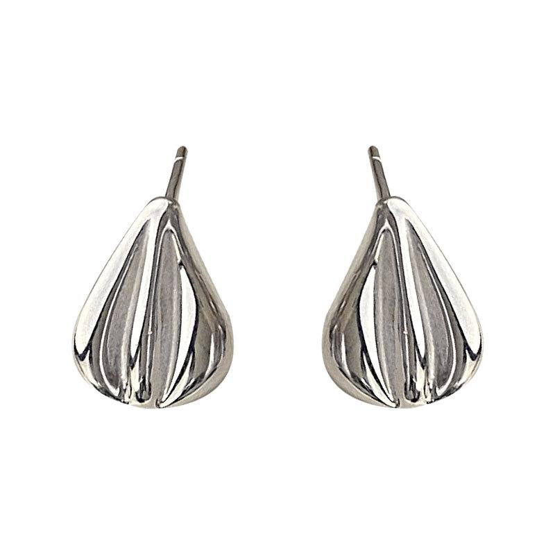 Kolczyki ze wzorem muszli Noworoczna nowa faktura Kolczyki w kształcie kropli wody Design w chłodnym stylu
