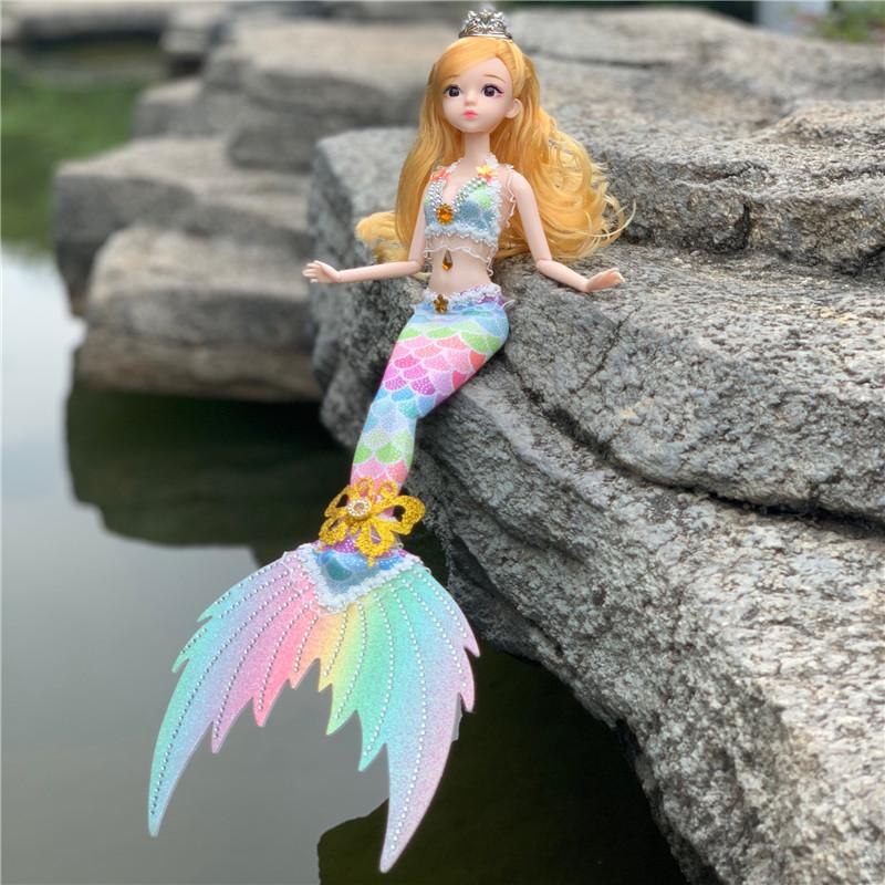 

Куклы с ярким выражением, великолепное платье, коллекционная кукла 45 см с платьем русалки для декора, детская кукла в подарок