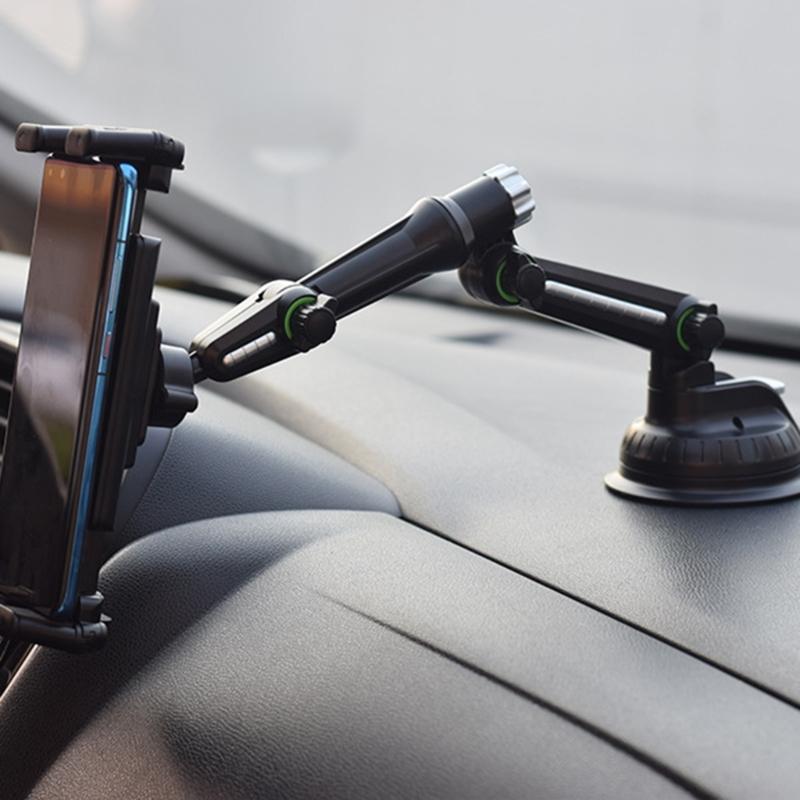 360 Degree Rotating Tablet Stand Holder  Long Arm Suction Cup for Car, Trucks with Strong Suction Grip
