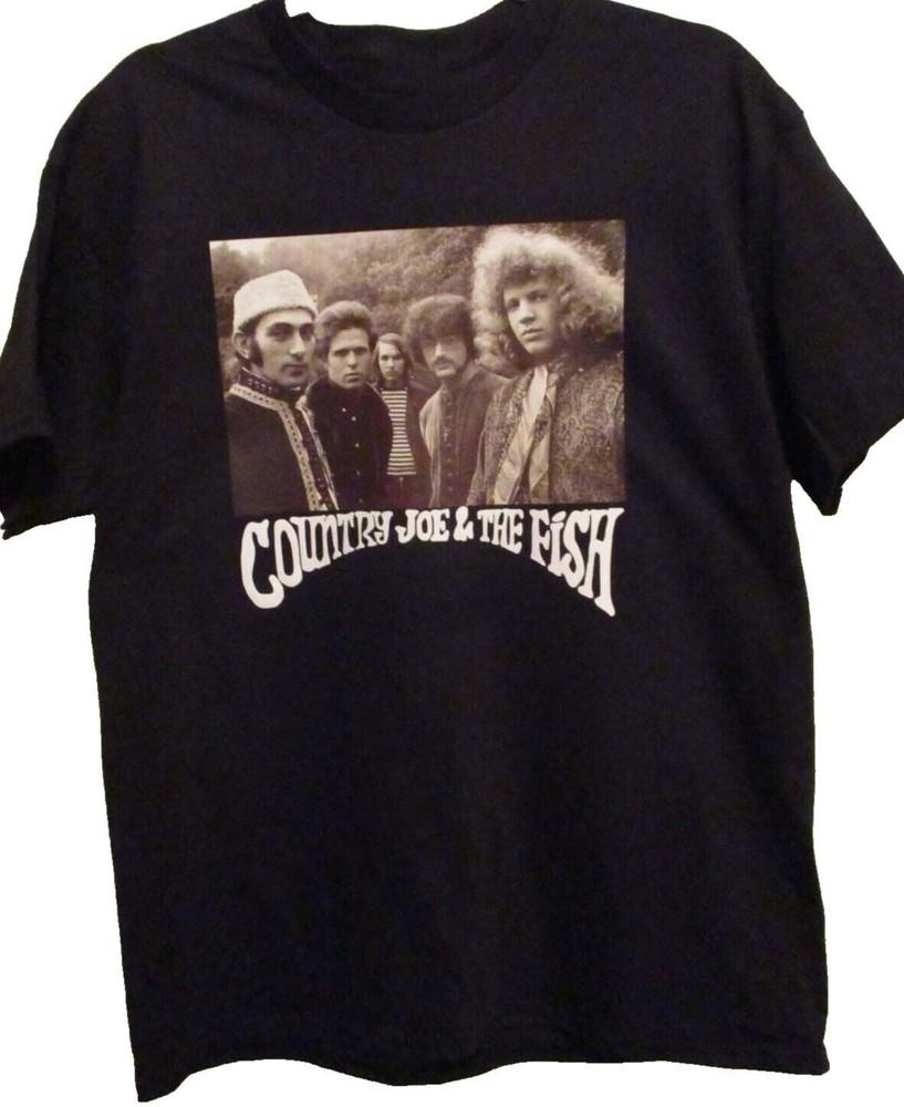 COUNTRY JOE  & THE FISH band black color all size  BT1079 Unisex T-Shirt XXXXL