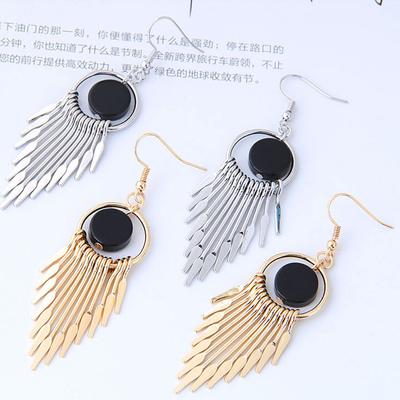 Tassel Geometric Earrings Temperament, Long Earrings, Japanese and Korean Elegant Retro Muse Earrings