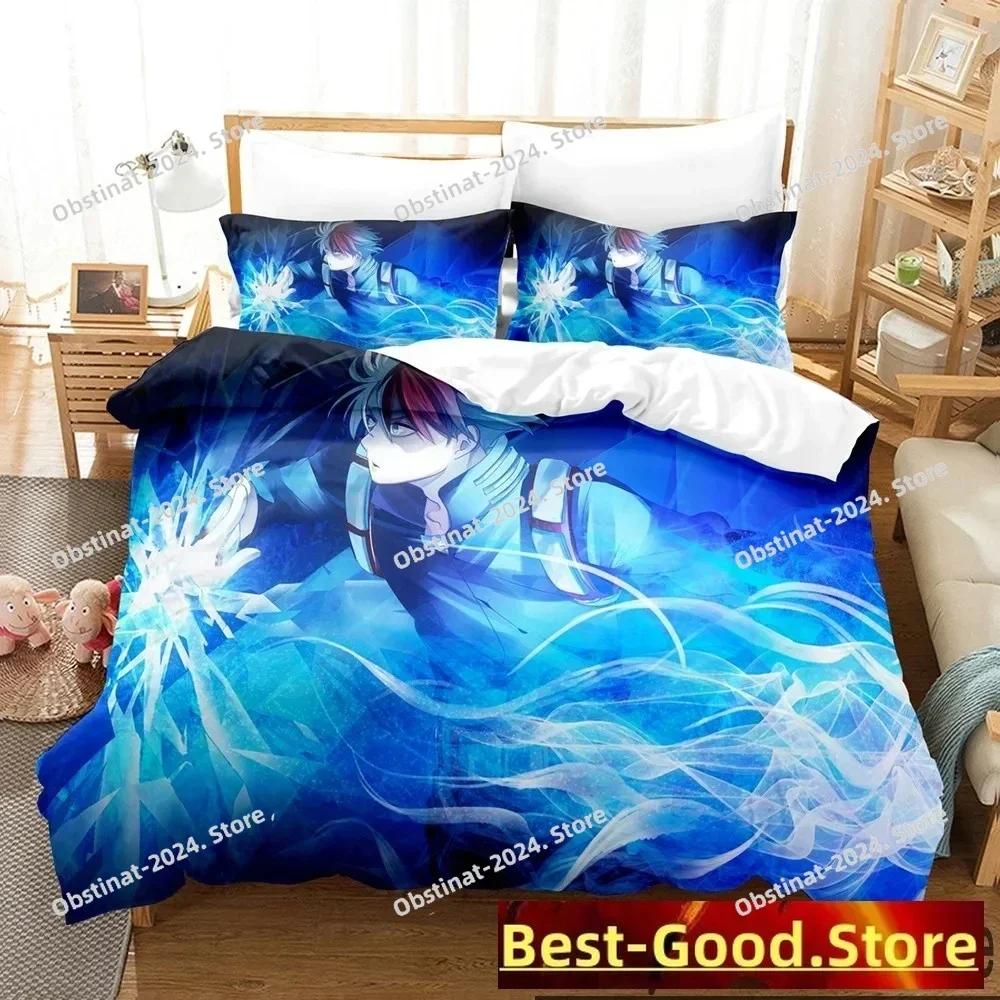 Anime My Hero Academia Bedding Set Printed single Comforter Quilt Bed Cover Duvet Cover Pillow Case 3 Pieces Set Kids Adult Size