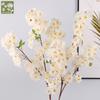 Simulated Feel Silk Cherry Blossoms Multi-layer Leaved Cherry Blossom Branches, Furniture Wedding Scene Fake Flowers