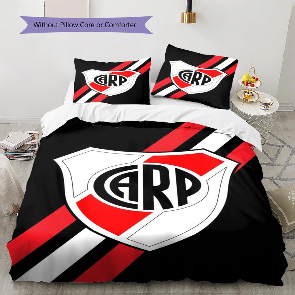 River Plate Pattern Bedding Set Quilt Cover Pillowcase Home Decor Gift (1 * Duvet Cover + 2 * Pillowcase, Without Core)