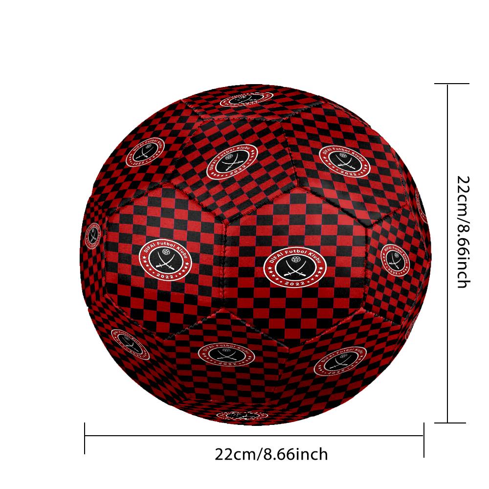 Global Football Club Sheff Size 5 Soccer Balls, Anti-Slip, Protective Football, Outdoor Sport, a Unique Gift Suitable for Him/her, Birthdays