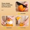 Easy Juicer Hand Cranked Fruit Squeezer Built-in Measuring Cup and Filter for Orange Lemon and Grapefruit Practical Kitchen Tool