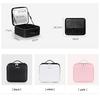 Portable LED Large Makeup Box Travel Cosmetic Case Lady Water Resistant Durable Zipper Custom Logo Detachable Jewelry Box
