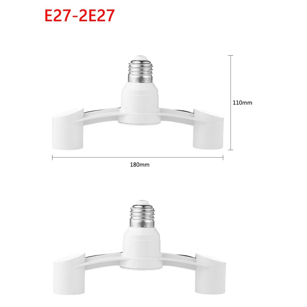 E27 LED Base Bulb Base E27 Socket E27 to 2/3/4/5/6 Bulb Head Light Socket Adapter Splitter Converter Screw Induction Lamp Holder