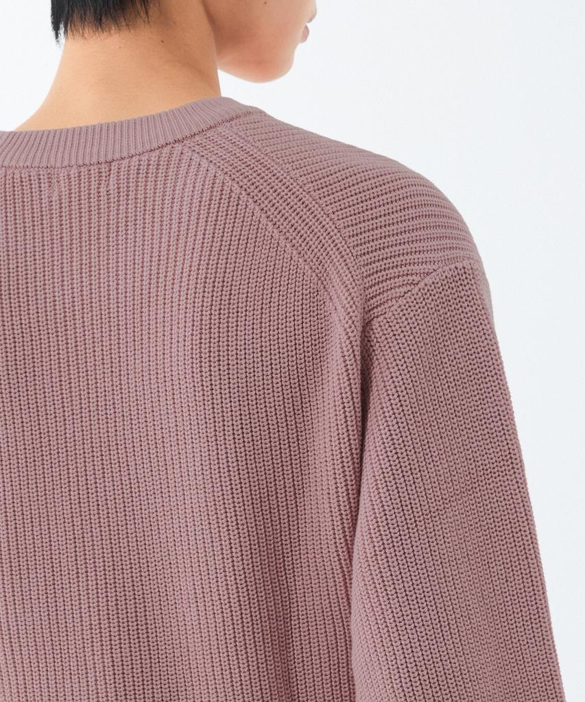 MUSINSA STANDARD Cotton Ribbed Crew Neck Knit [Desert Pink]