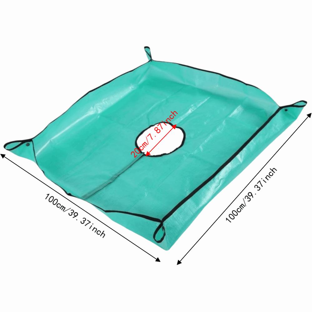 Green Landscape Pruning Tarp 100 X 100 Cm Tree Trimming Tarp Garden Debris Tarp Leaf Collection