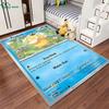 Japanese P0kem0n Theme Psyduck Printed Carpet Rugs for Living Room Bedroom Dining Office Sofa Non-Slip Large Decor Mat Potdemiel